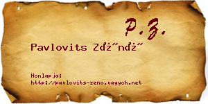 Pavlovits Zénó névjegykártya